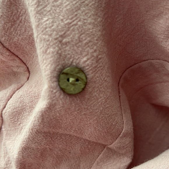 NORACORA AIRY LIGHT WEIGHT V-NECK BUTTON EMBELLISHED DRESS - Picture 7 of 7